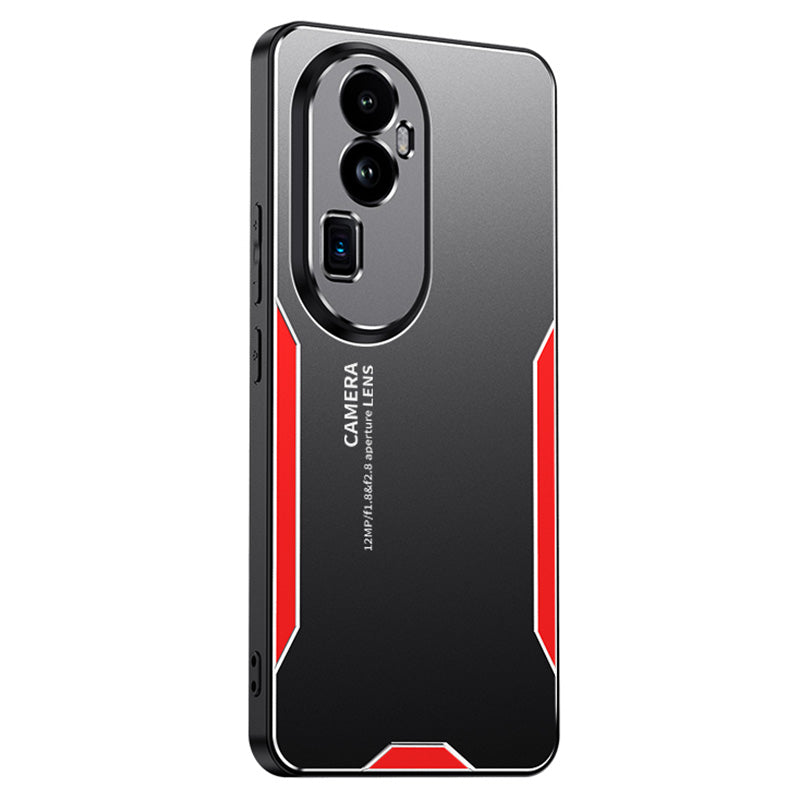 For Oppo Reno10 Pro+ 5G Case Aluminum Alloy Matte Back Phone Cover - Red