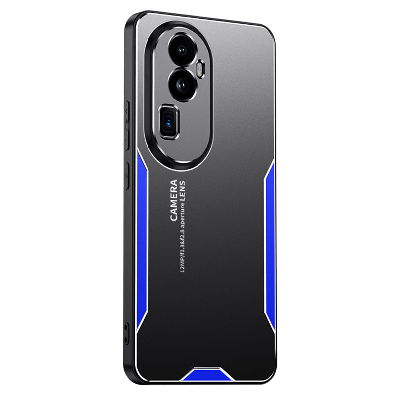 For Oppo Reno10 Pro+ 5G Case Aluminum Alloy Matte Back Phone Cover - Blue
