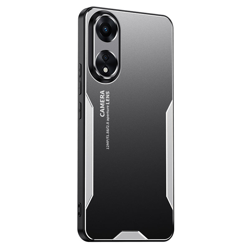 For Oppo A1 Pro 5G Case Aluminum Alloy+PC+TPU Drop Resistant Matte Phone Cover - Silver