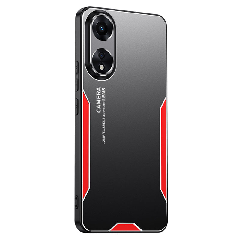 For Oppo A1 Pro 5G Case Aluminum Alloy+PC+TPU Drop Resistant Matte Phone Cover - Red