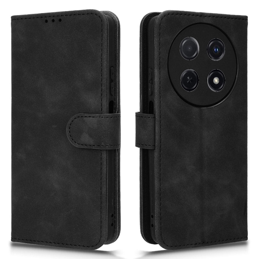 For Huawei Enjoy 70 Pro Case Skin Touch Leather Wallet Cover Mobile Accessories Wholesale - Black