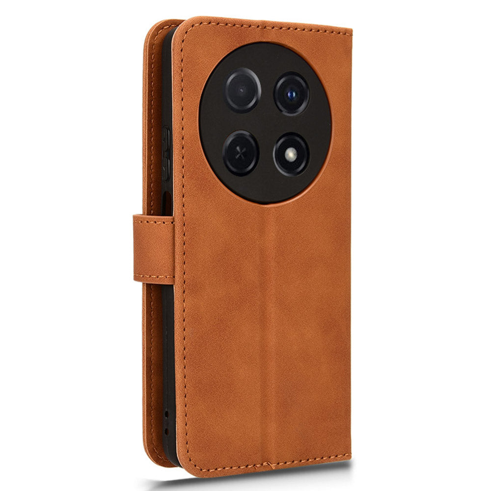 For Huawei Enjoy 70 Pro Case Skin Touch Leather Wallet Cover Mobile Accessories Wholesale - Brown