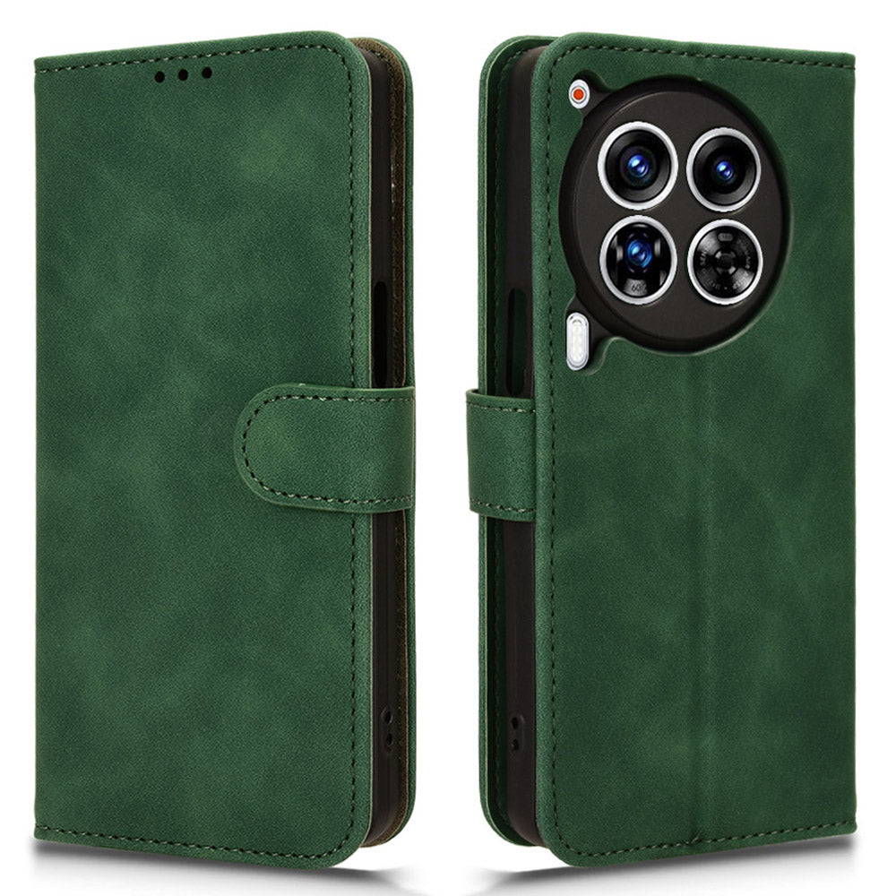 For Transsion Tecno Camon 30 Premier 5G Wallet Case Skin Touch Leather Phone Cover Mobile Spares Wholesale - Green