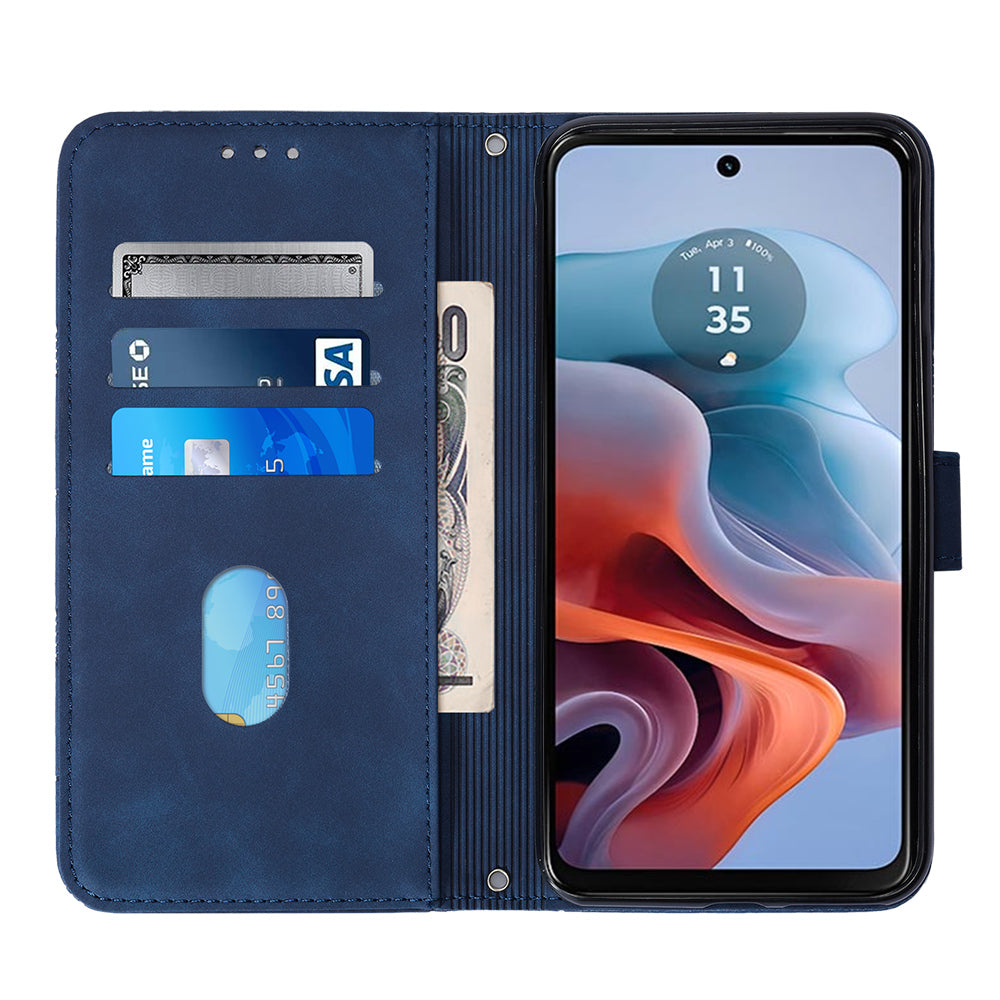 YB Imprinting Series-2 for OnePlus Nord CE4 5G Leather Wallet Case Crossbody Phone Cover - Sapphire
