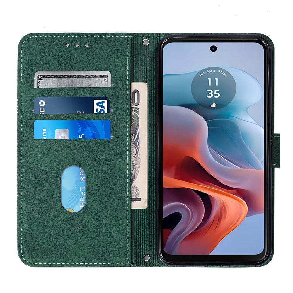 YB Imprinting Series-2 for OnePlus Nord CE4 5G Leather Wallet Case Crossbody Phone Cover - Blackish Green