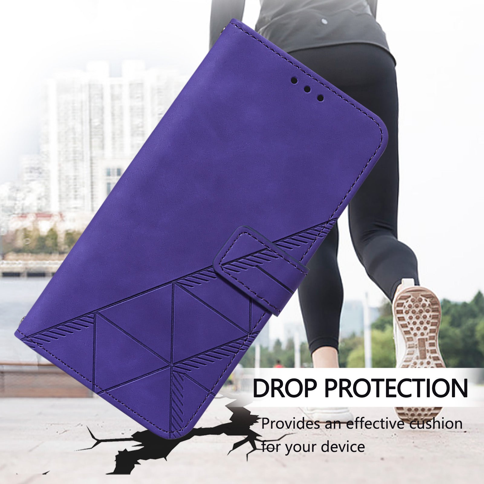 YB Imprinting Series-2 for OnePlus Nord CE4 5G Leather Wallet Case Crossbody Phone Cover - Purple