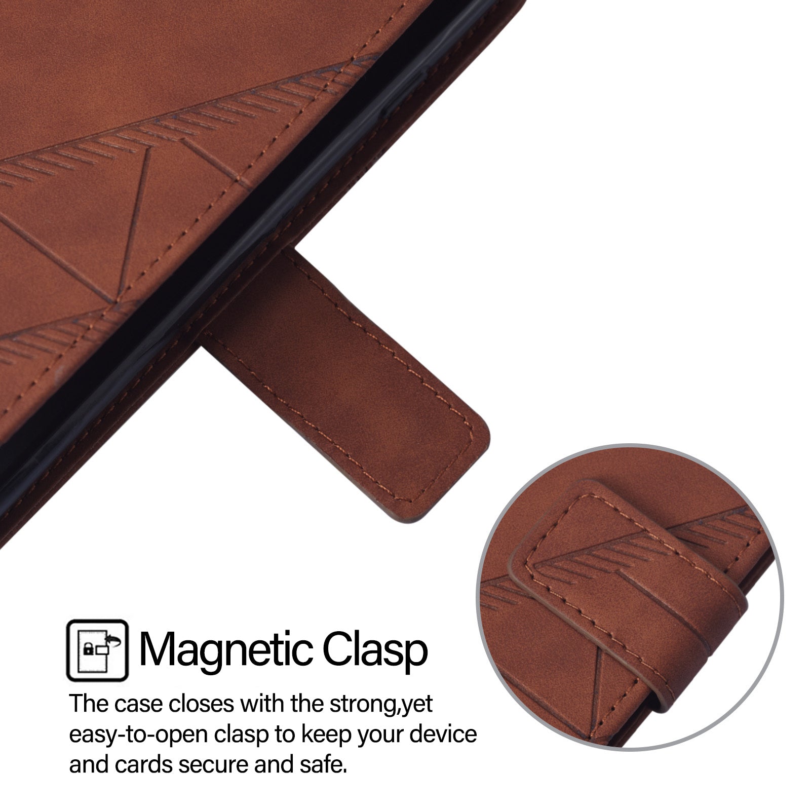 YB Imprinting Series-1 For OnePlus Nord CE4 5G Leather Wallet Case Phone Cover with Strap - Brown