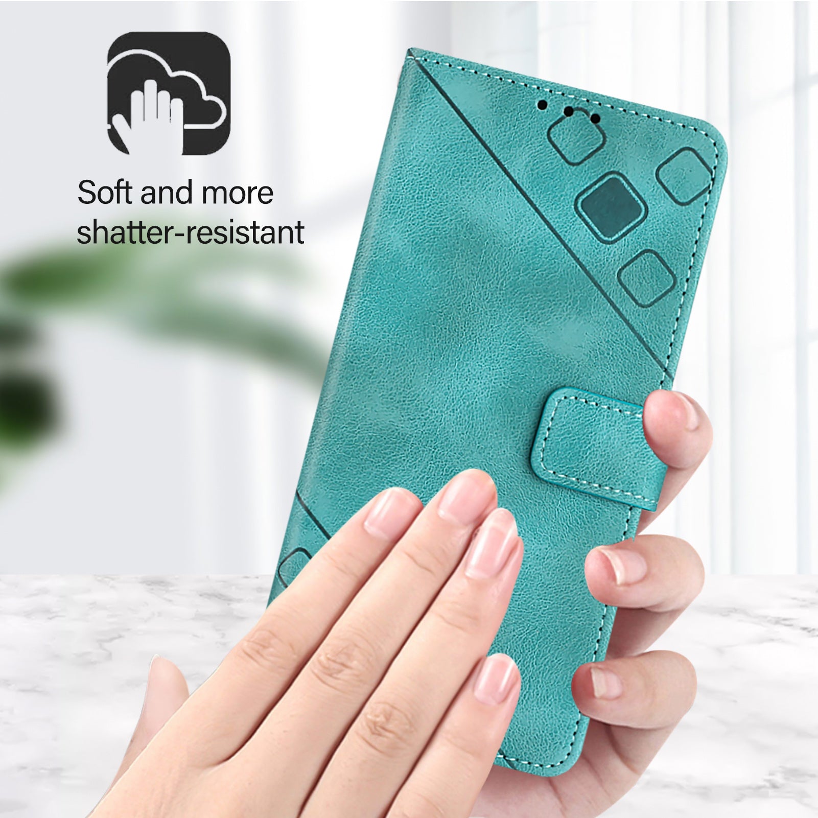 PT005 YB Imprinting Series-6 For OnePlus Nord CE4 5G Case PU Leather Skin-Touch Flip Wallet Phone Cover - Green