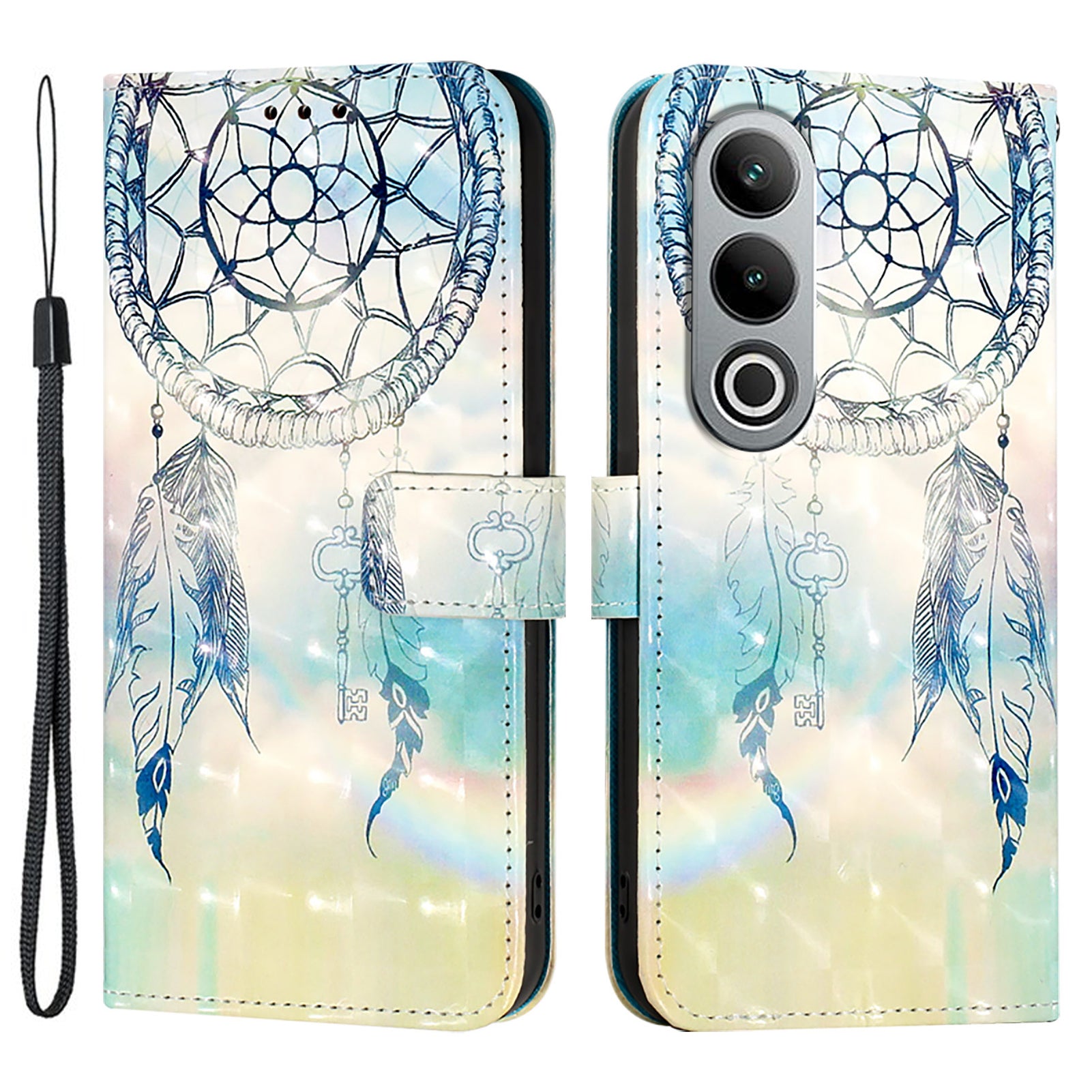 YB Pattern Printing Leather Series-2 For OnePlus Nord CE4 5G Case Protective Leather Phone Shell - Dream Wind Chime