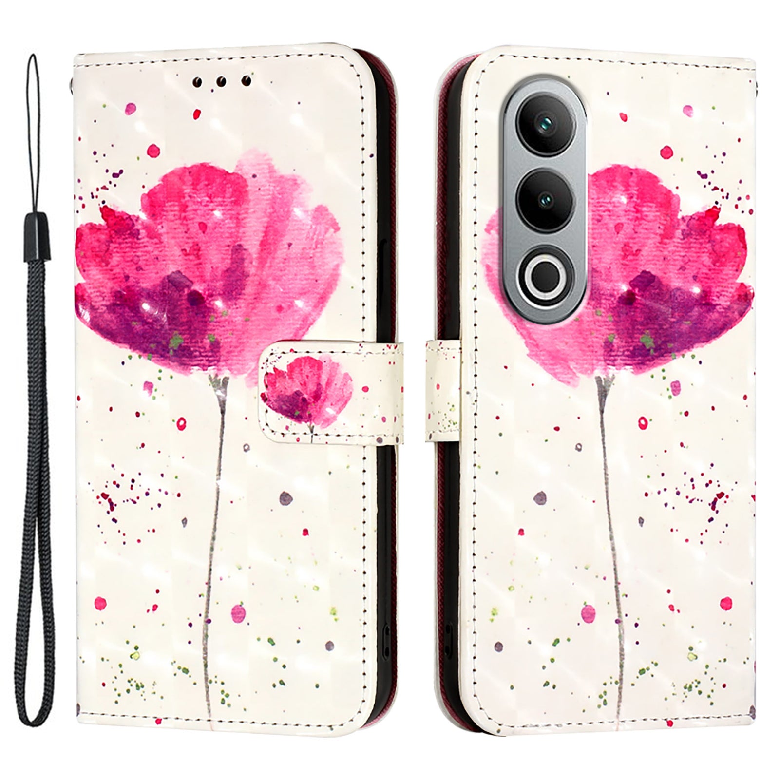 YB Pattern Printing Leather Series-2 For OnePlus Nord CE4 5G Case Protective Leather Phone Shell - Flower