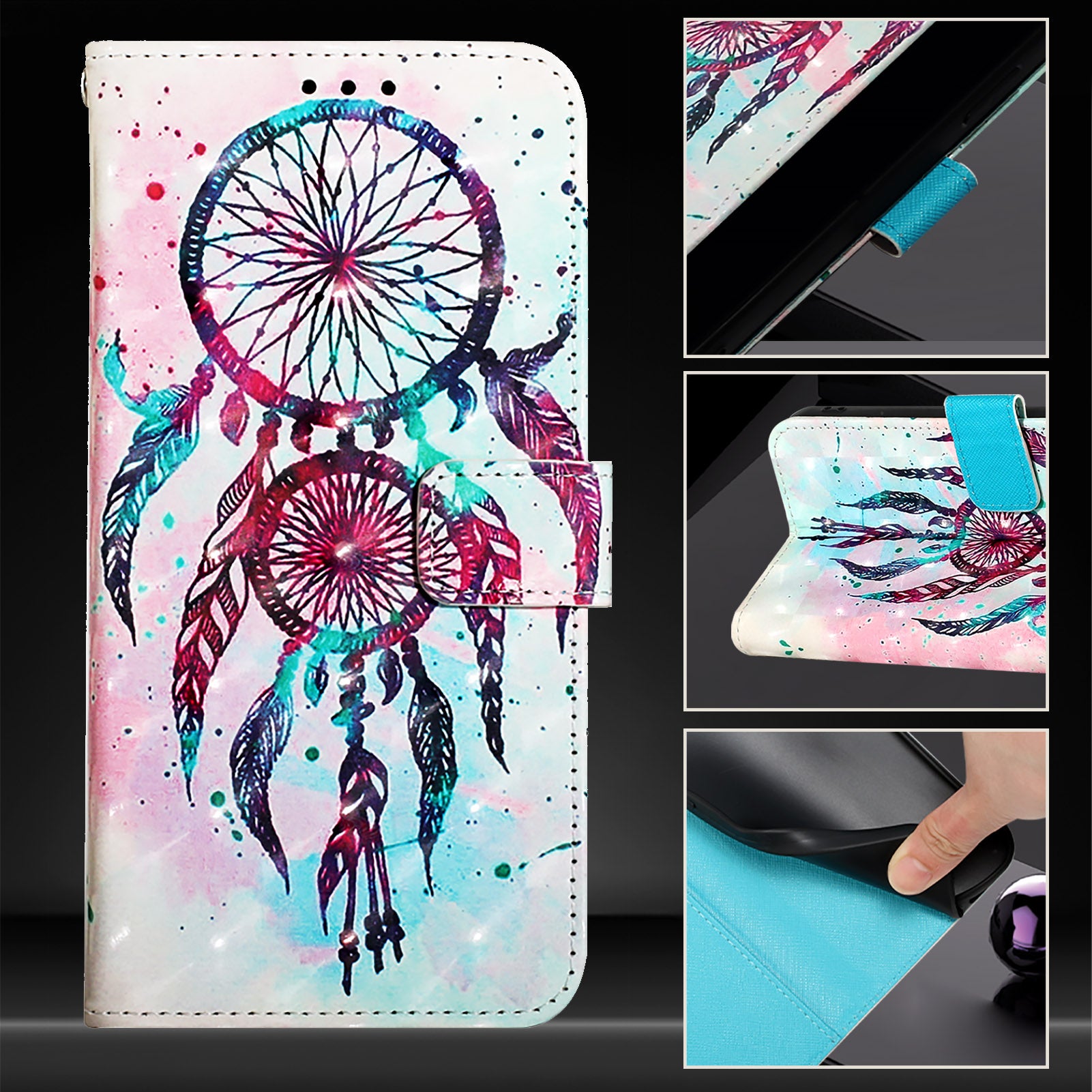 YB Pattern Printing Leather Series-2 For OnePlus Nord CE4 5G Case Protective Leather Phone Shell - Colorful Wind Chime