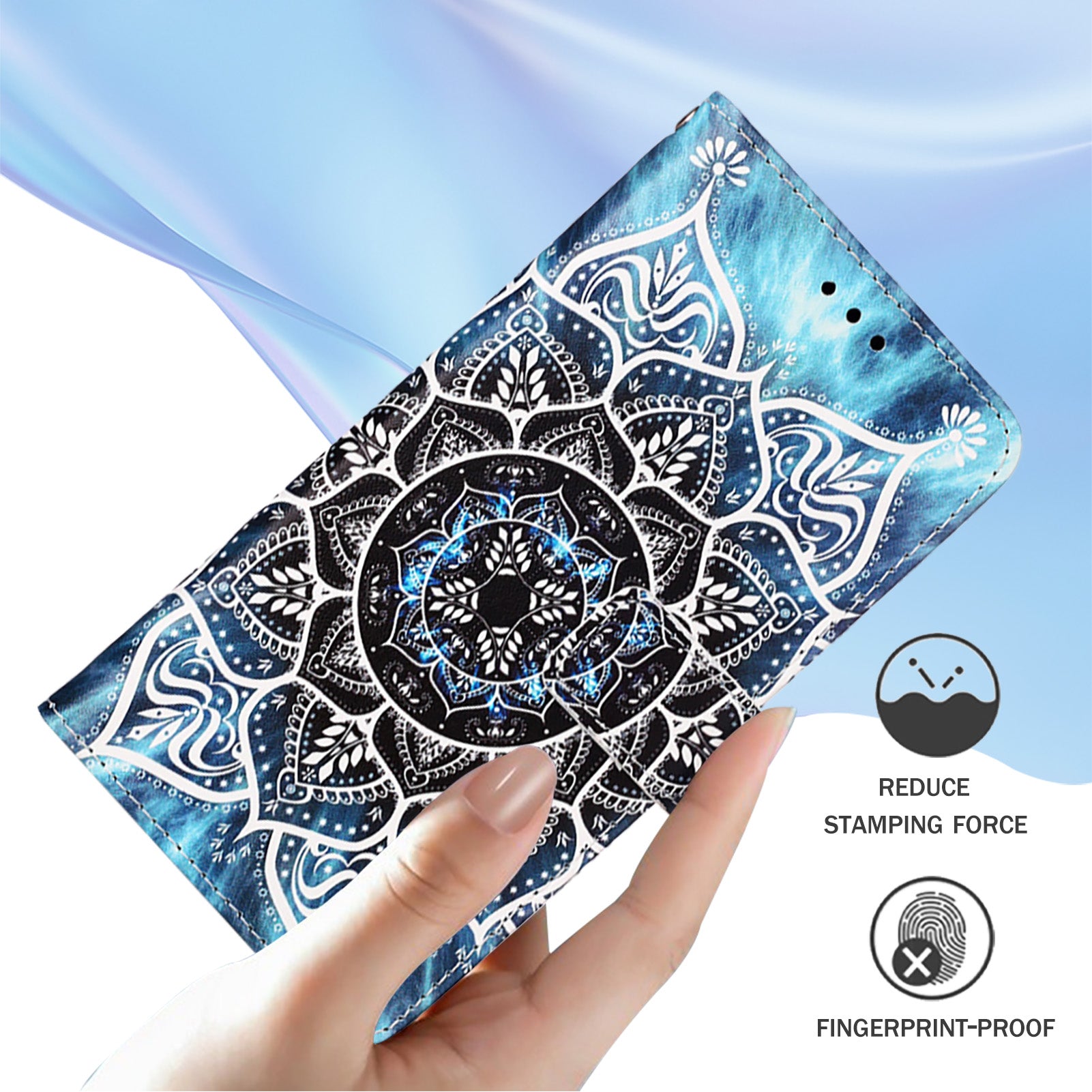 YB Pattern Printing Leather Series-4 for Nothing Phone (2a) Case Stand Leather Flip Phone Cover - Mandala Flower