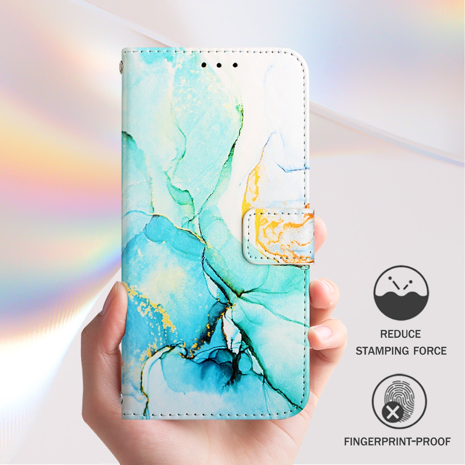 YB Pattern Printing Leather Series-5 For Nothing Phone (2a) Leather Case Wallet Stand Phone Cover - Green LS003