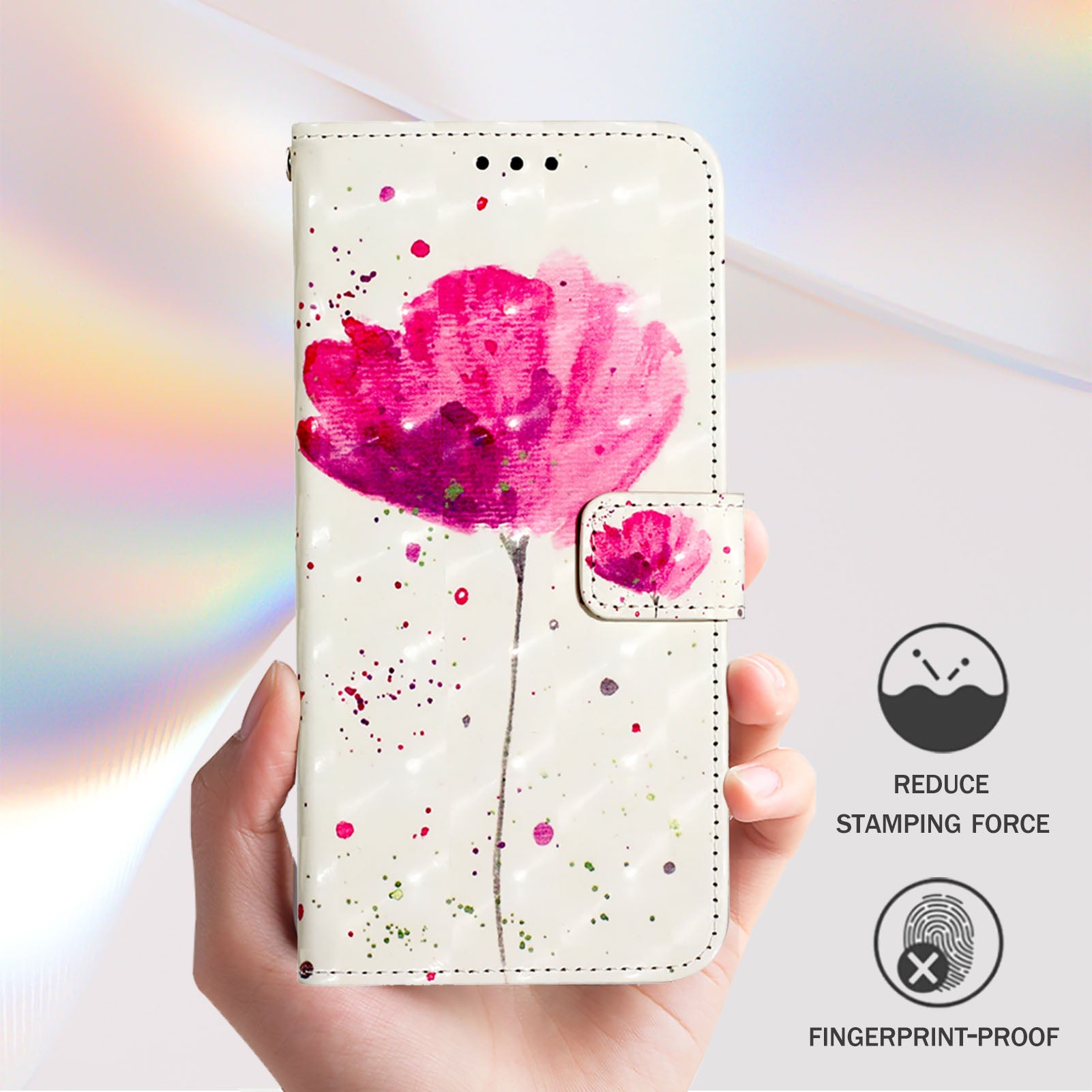 YB Pattern Printing Leather Series-2 For Nothing Phone (2a) Case Leather Phone Cover - Flower