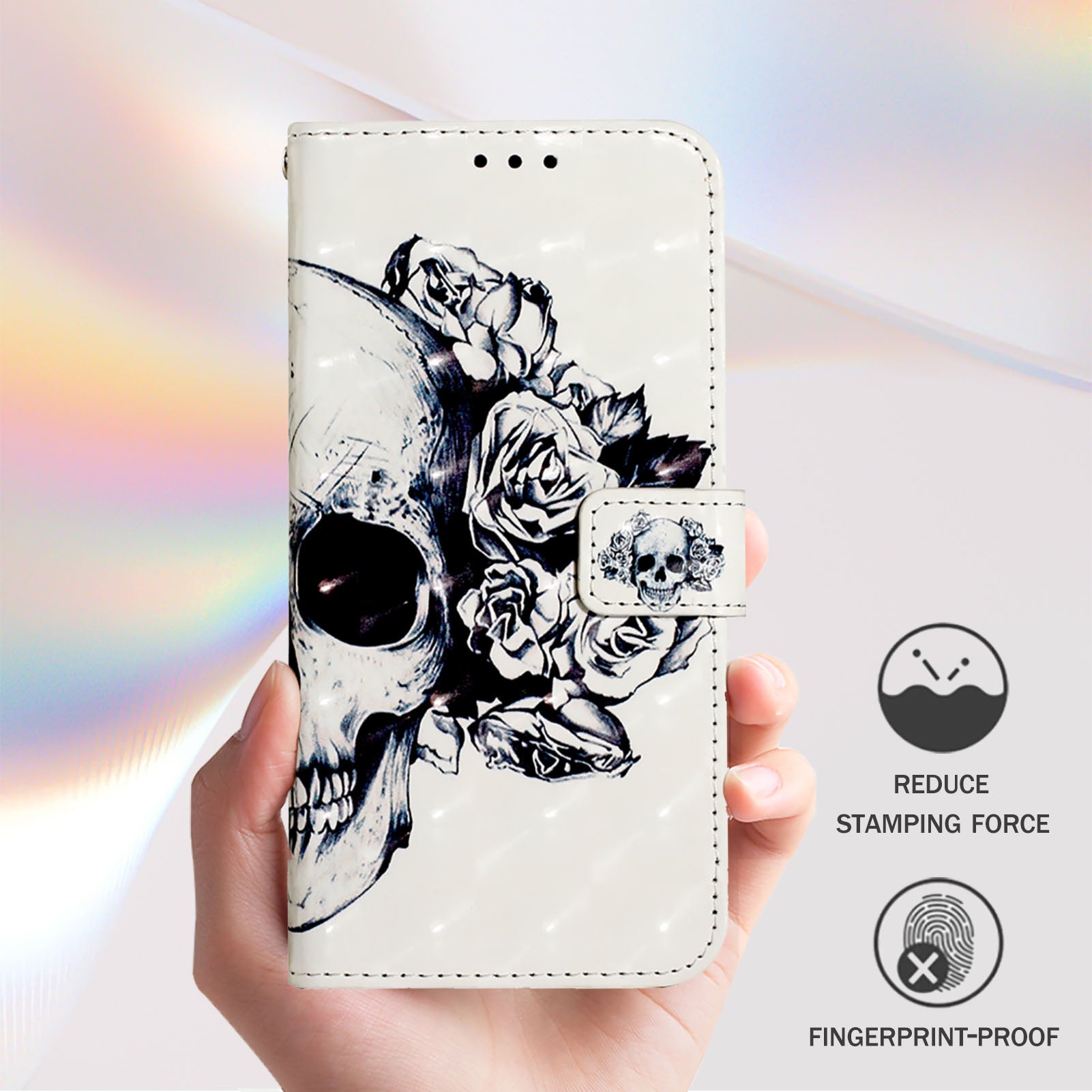 YB Pattern Printing Leather Series-2 For Nothing Phone (2a) Case Leather Phone Cover - Skull