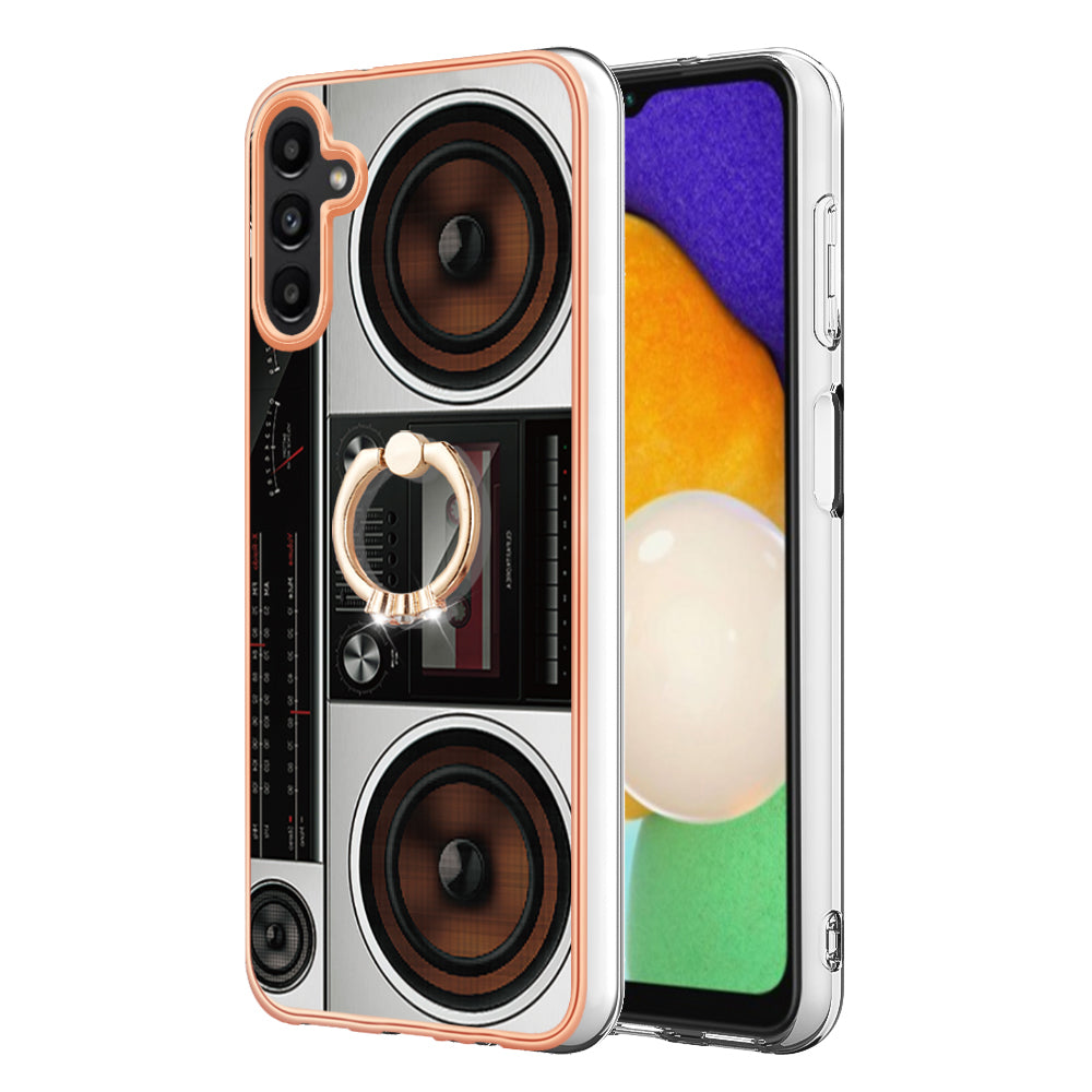 YB IMD Series-20 Style D for Samsung Galaxy A55 5G Case Kickstand 2.0mm TPU Phone Cover - Radio