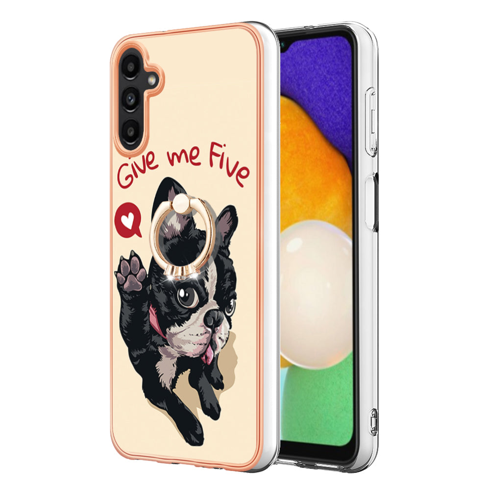 YB IMD Series-20 Style D for Samsung Galaxy A55 5G Case Kickstand 2.0mm TPU Phone Cover - Dog