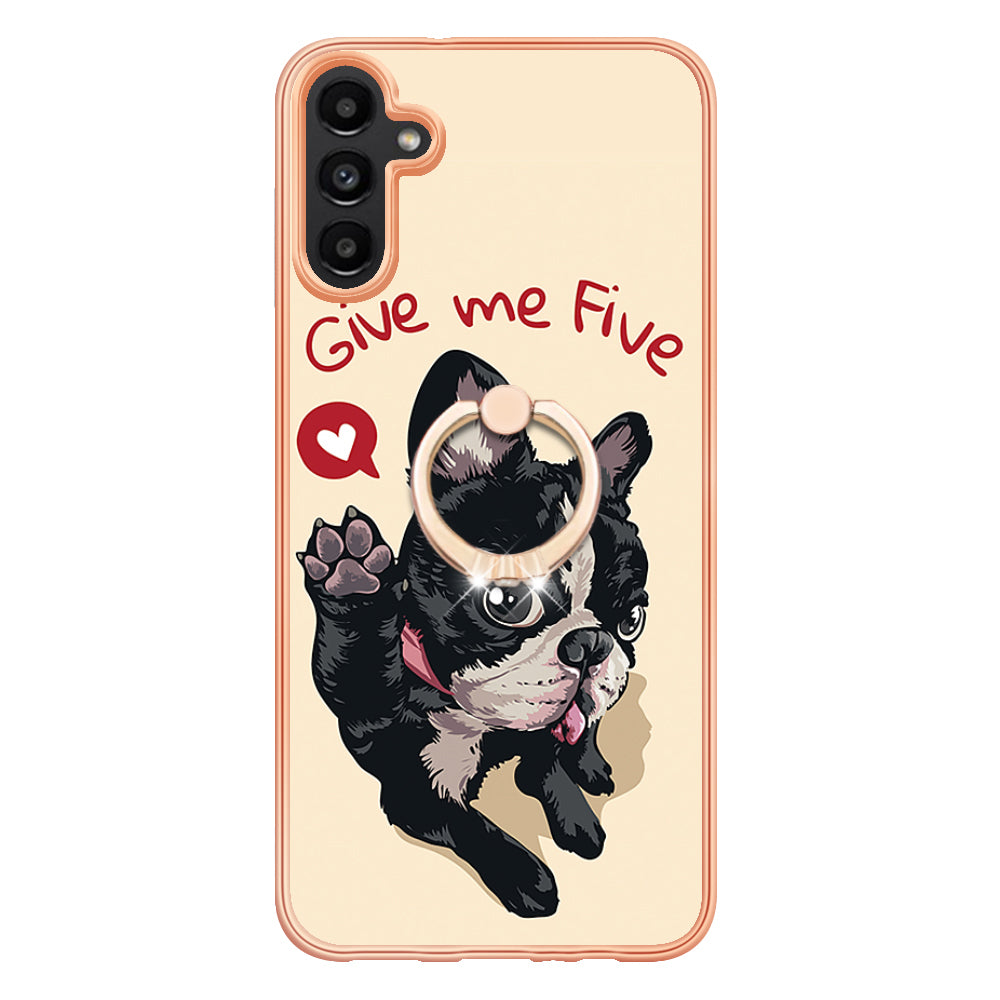 YB IMD Series-20 Style D for Samsung Galaxy A55 5G Case Kickstand 2.0mm TPU Phone Cover - Dog