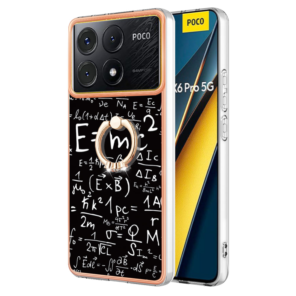 YB IMD Series-20 Style D for Xiaomi Poco X6 Pro 5G / Redmi K70E 5G Case 2.0mm TPU Shelwith Ring Kickstand - Equation