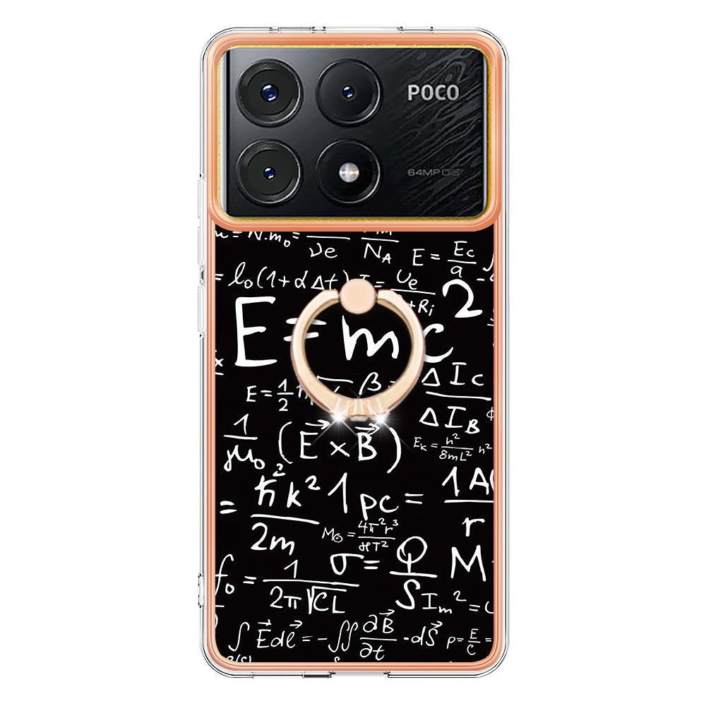 YB IMD Series-20 Style D for Xiaomi Poco X6 Pro 5G / Redmi K70E 5G Case 2.0mm TPU Shelwith Ring Kickstand - Equation