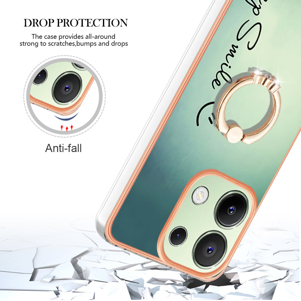 YB IMD Series-20 Style D for Xiaomi Redmi Note 13 4G Case Kickstand TPU Phone Cases Wholesale - Keep Smile