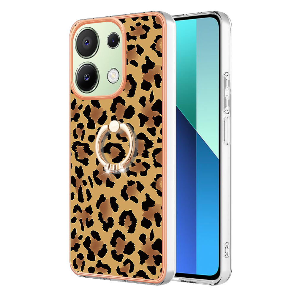 YB IMD Series-20 Style D for Xiaomi Redmi Note 13 4G Case Kickstand TPU Phone Cases Wholesale - Leopard Print