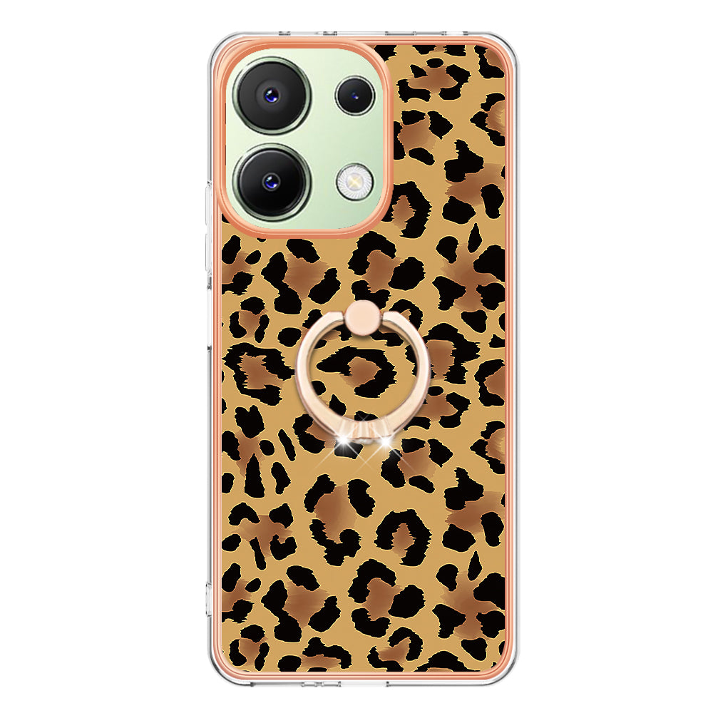 YB IMD Series-20 Style D for Xiaomi Redmi Note 13 4G Case Kickstand TPU Phone Cases Wholesale - Leopard Print