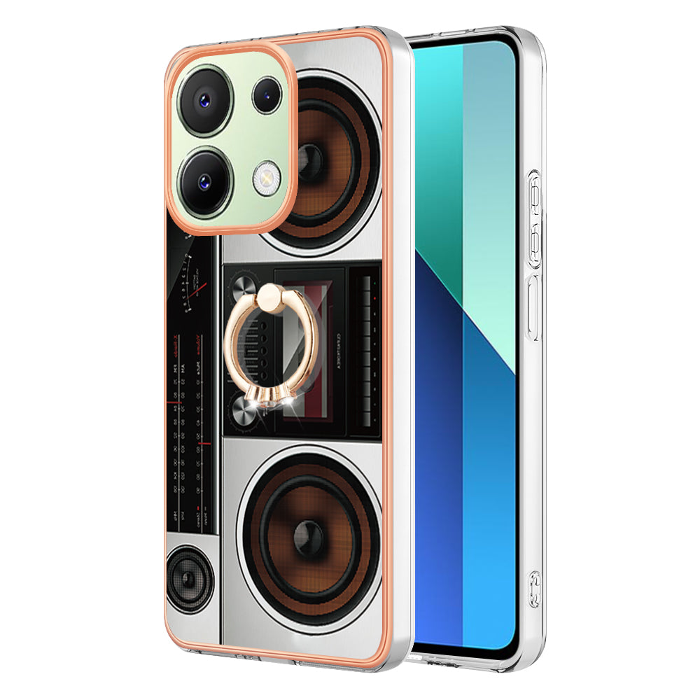 YB IMD Series-20 Style D for Xiaomi Redmi Note 13 4G Case Kickstand TPU Phone Cases Wholesale - Radio