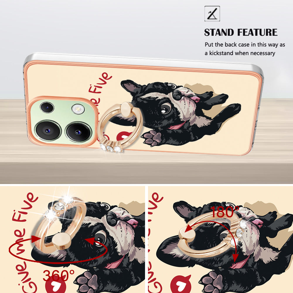 YB IMD Series-20 Style D for Xiaomi Redmi Note 13 4G Case Kickstand TPU Phone Cases Wholesale - Dog