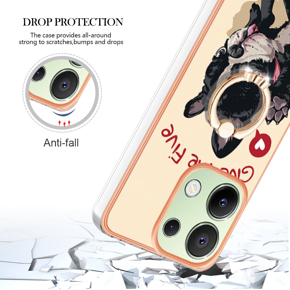 YB IMD Series-20 Style D for Xiaomi Redmi Note 13 4G Case Kickstand TPU Phone Cases Wholesale - Dog