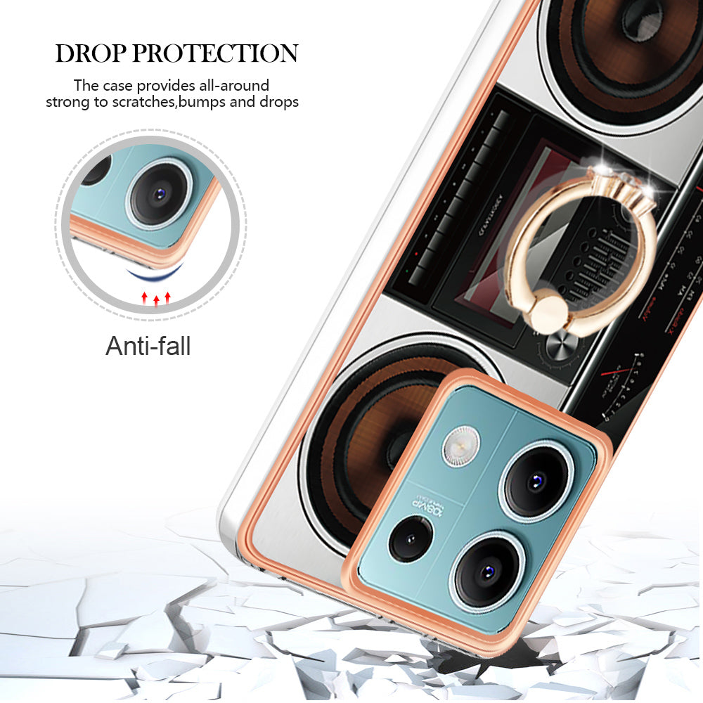 YB IMD Series-20 Style D for Xiaomi Redmi Note 13 5G (Global) Wholesale Case Kickstand TPU Phone Cover - Radio