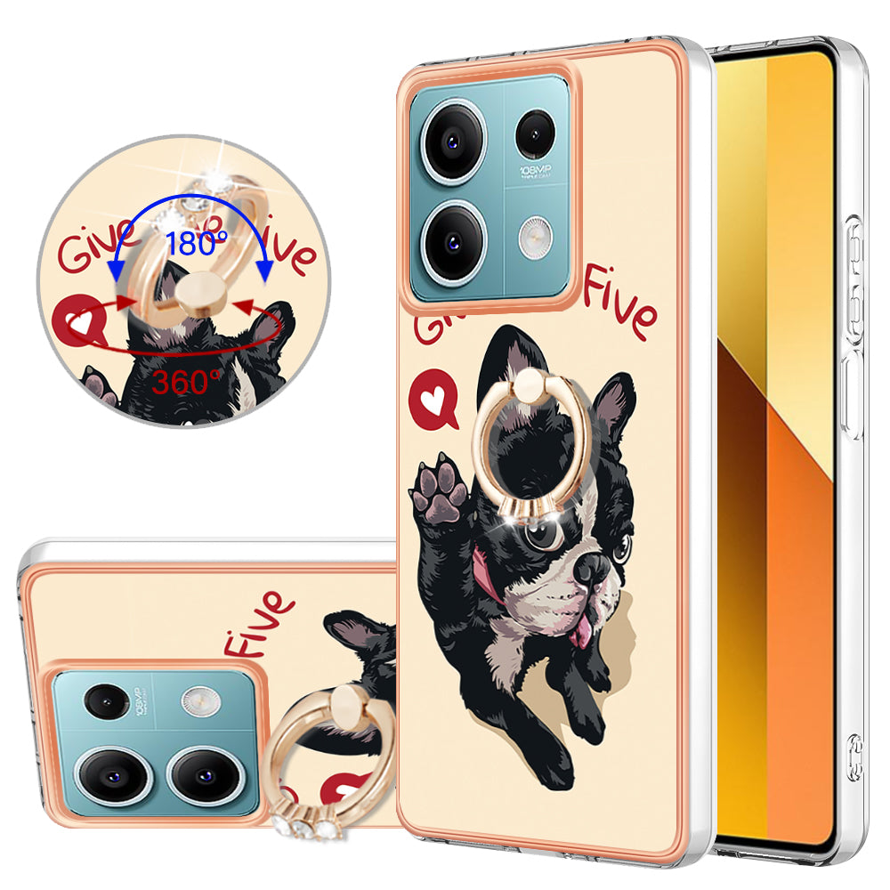 YB IMD Series-20 Style D for Xiaomi Redmi Note 13 5G (Global) Wholesale Case Kickstand TPU Phone Cover - Dog