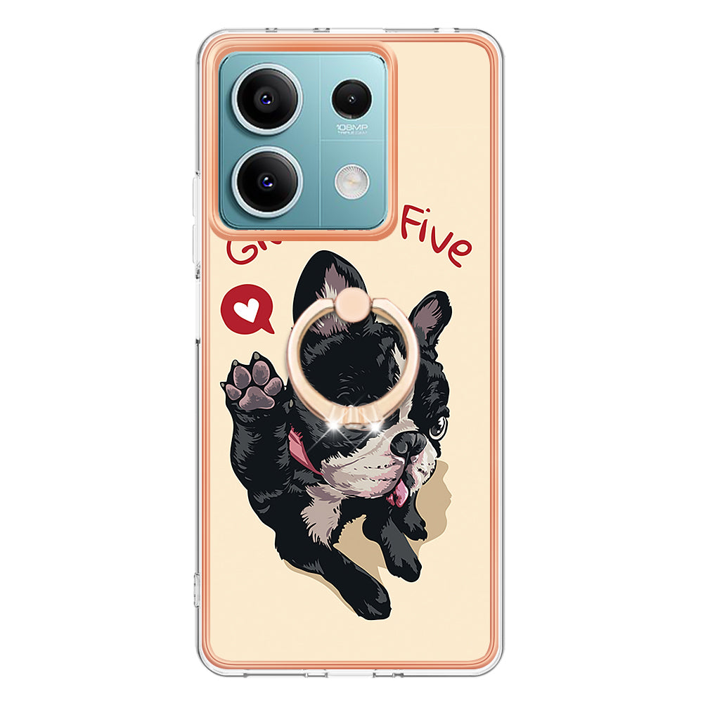 YB IMD Series-20 Style D for Xiaomi Redmi Note 13 5G (Global) Wholesale Case Kickstand TPU Phone Cover - Dog