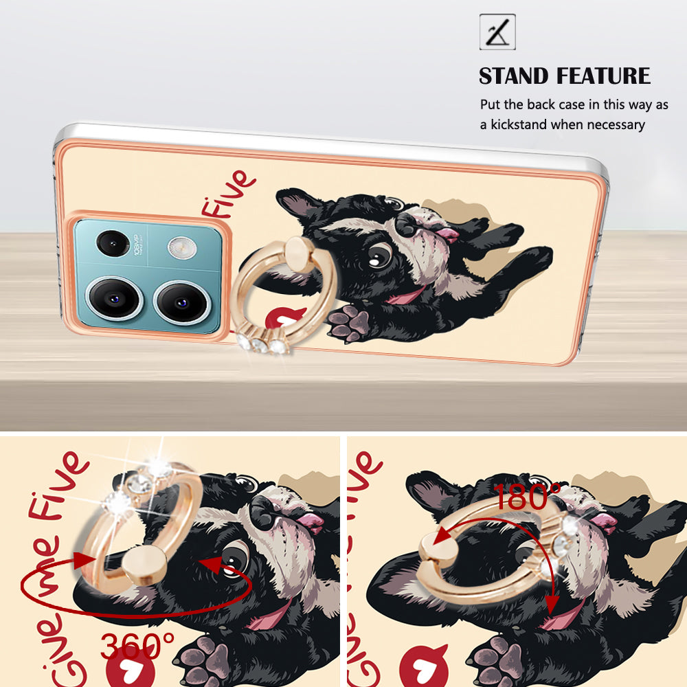 YB IMD Series-20 Style D for Xiaomi Redmi Note 13 5G (Global) Wholesale Case Kickstand TPU Phone Cover - Dog