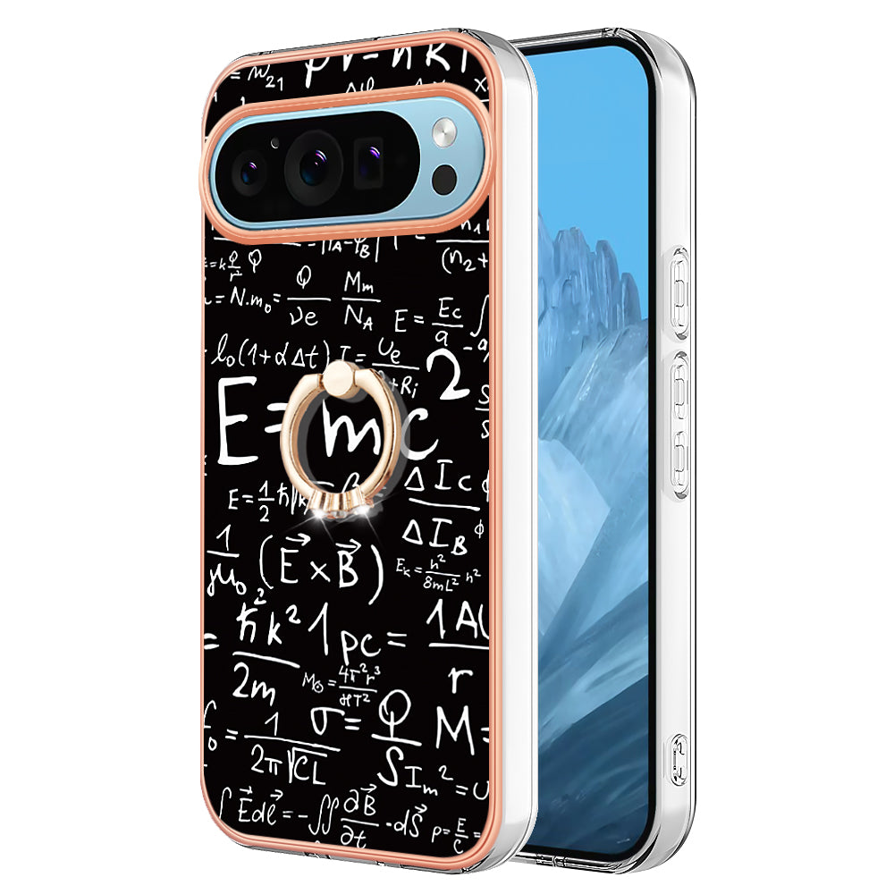 YB IMD Series-20 Style D for Google Pixel 9 Pro IMD Case TPU Phone Shell with Kickstand - Equation