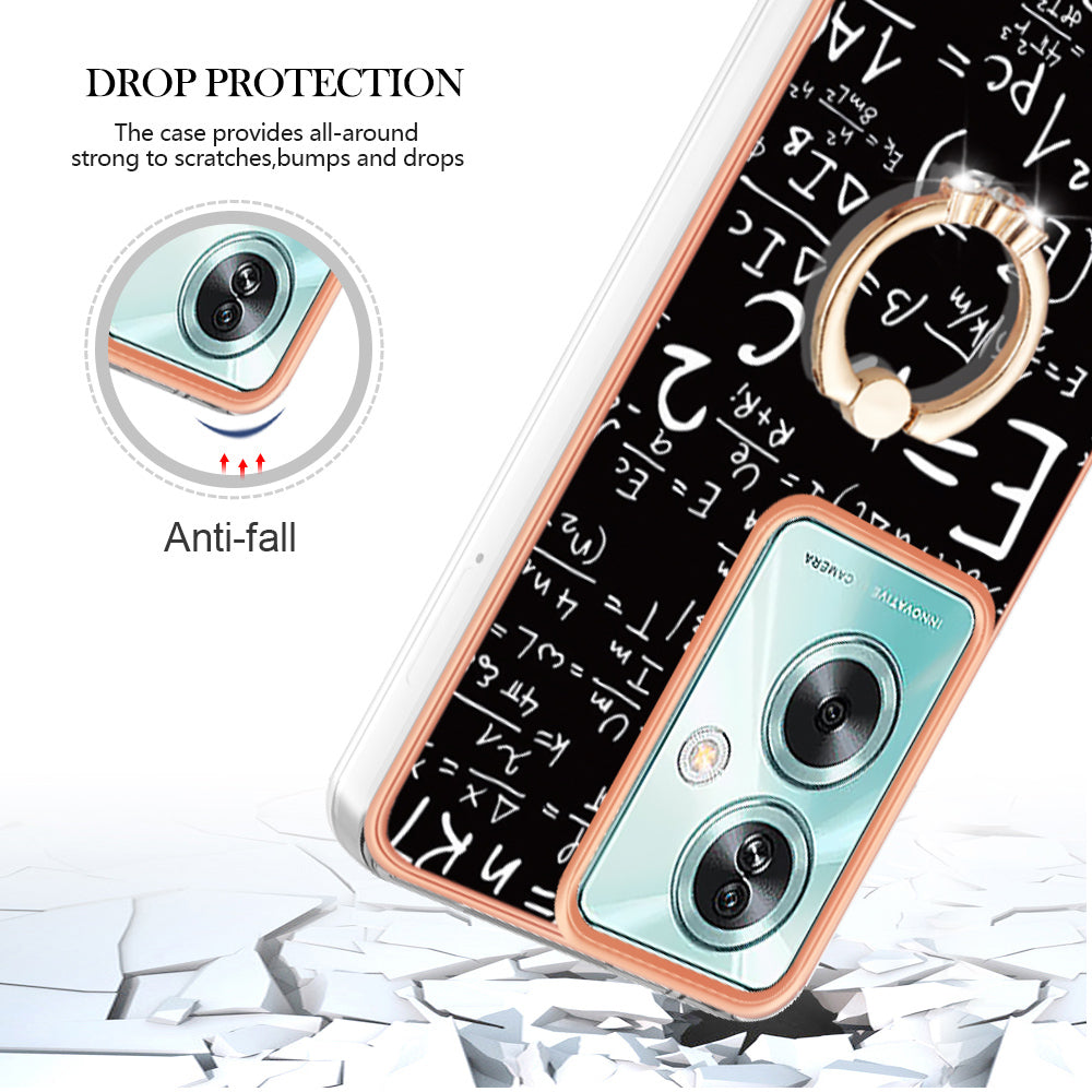 YB IMD Series-20 Style D for Oppo A79 5G / A2 5G Case Kickstand 2.0mm Electroplating TPU Cover - Equation