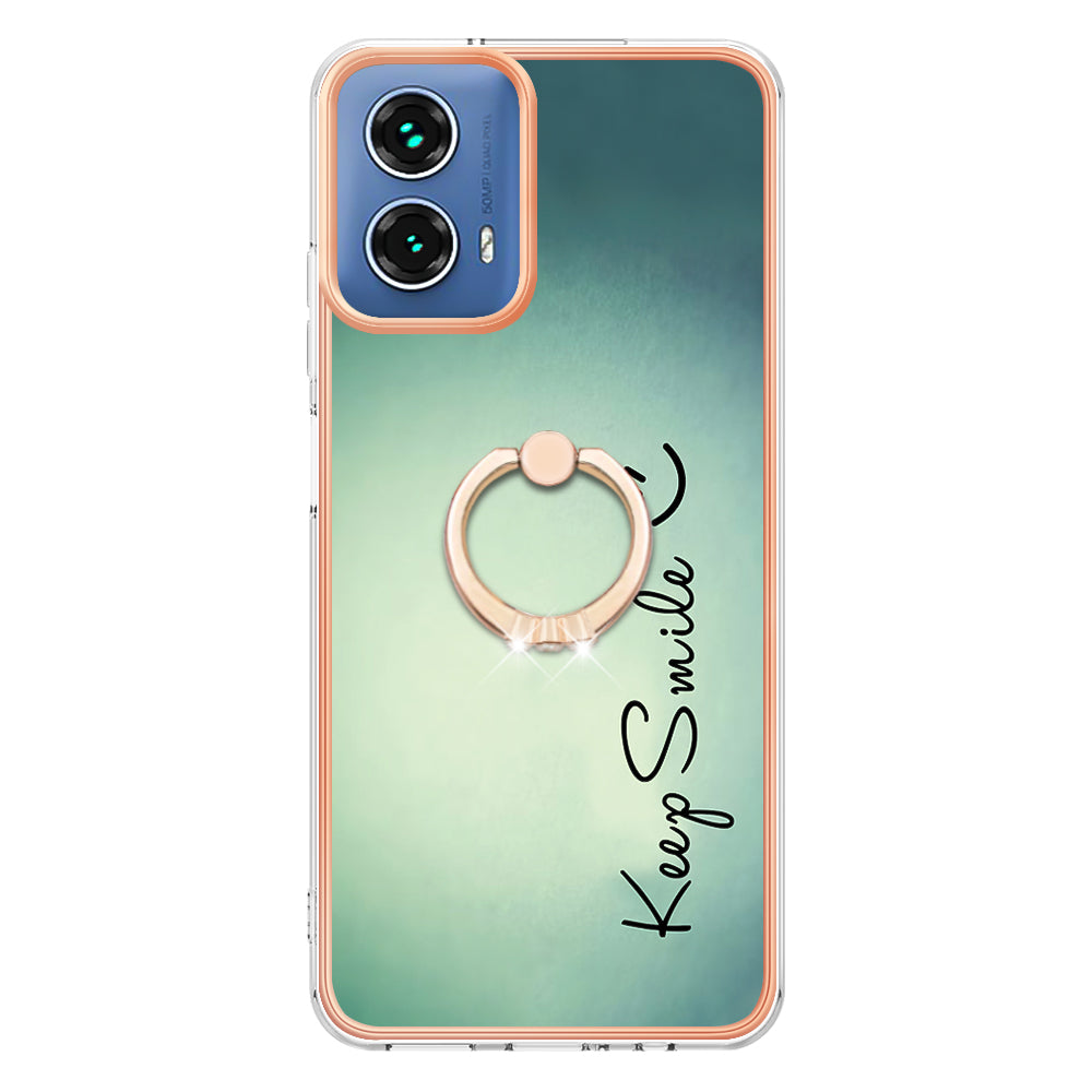 YB IMD Series-20 Style D for Motorola Moto G34 5G Kickstand TPU Case Wholesale Phone Cases - Keep Smile