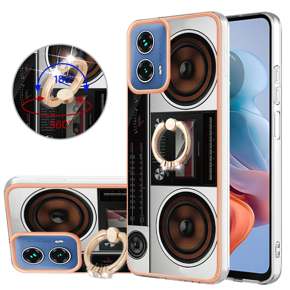 YB IMD Series-20 Style D for Motorola Moto G34 5G Kickstand TPU Case Wholesale Phone Cases - Radio