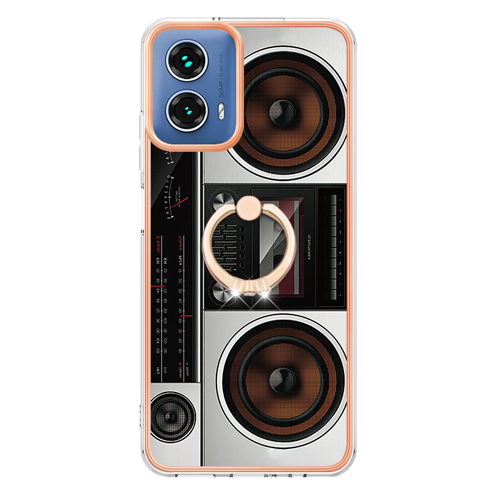 YB IMD Series-20 Style D for Motorola Moto G34 5G Kickstand TPU Case Wholesale Phone Cases - Radio