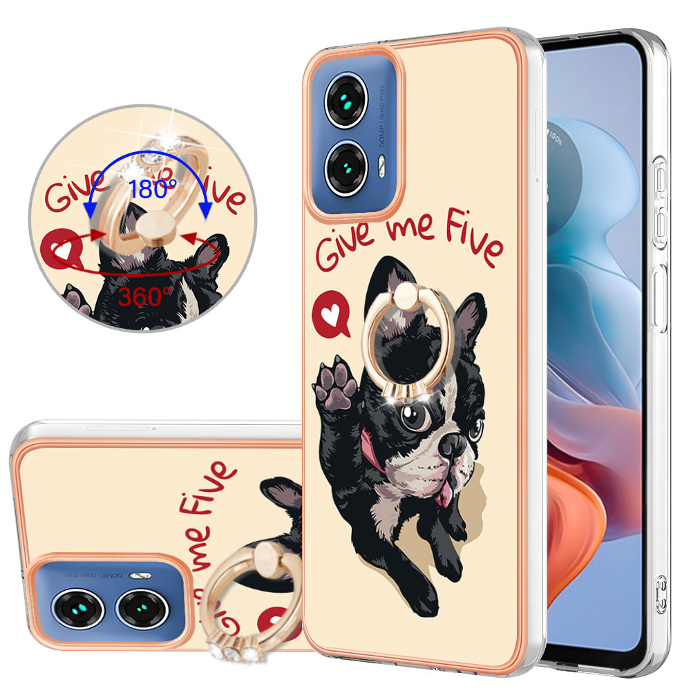 YB IMD Series-20 Style D for Motorola Moto G34 5G Kickstand TPU Case Wholesale Phone Cases - Dog