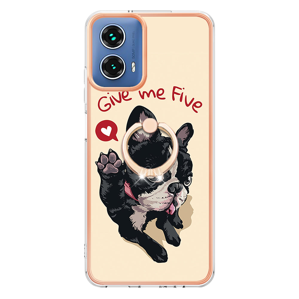 YB IMD Series-20 Style D for Motorola Moto G34 5G Kickstand TPU Case Wholesale Phone Cases - Dog