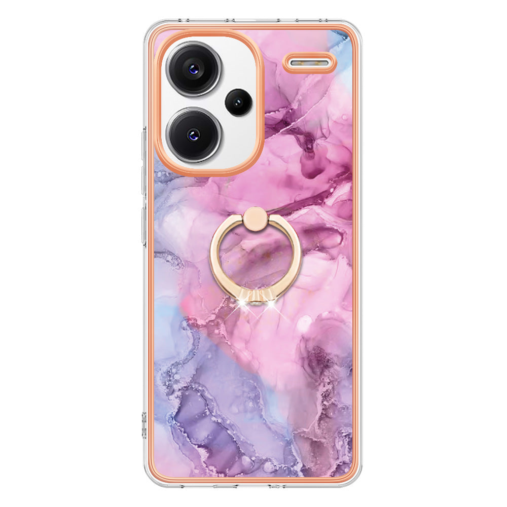 YB IMD Series-17 Style-E For Xiaomi Redmi Note 13 Pro+ 5G Case Electroplating Kickstand Phone Cover - Rose