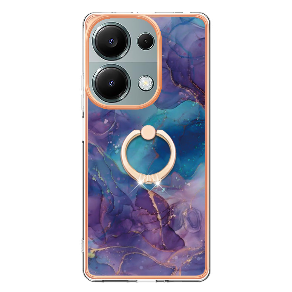 YB IMD Series-17 Style-E For Xiaomi Redmi Note 13 Pro 4G / Poco M6 Pro 4G TPU Case Kickstand Phone Cover - Purple