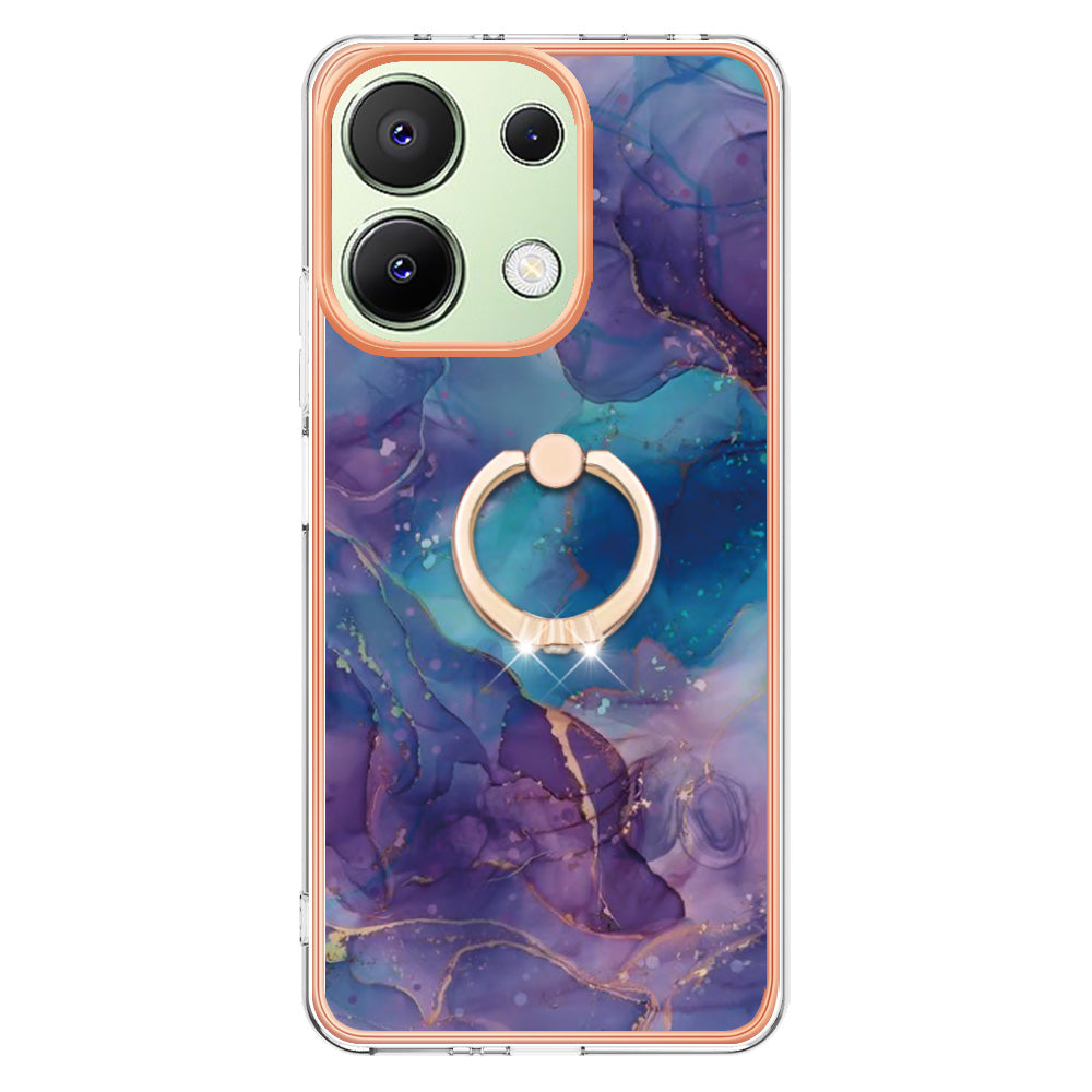 YB IMD Series-17 Style-E For Xiaomi Redmi Note 13 4G TPU Cover Kickstand 2.0mm Phone Case - Purple