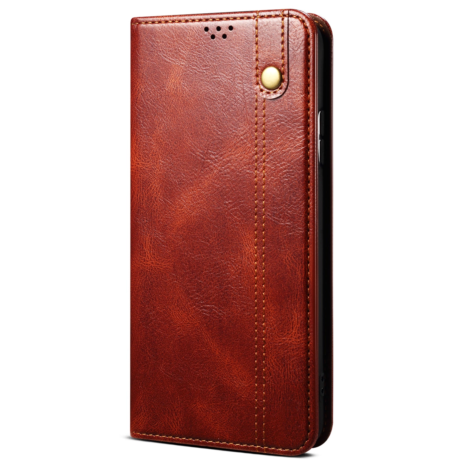 For Samsung Galaxy M15 5G / F15 5G Case Crazy Horse Texture Leather Flip Wallet Phone Cover - Brown