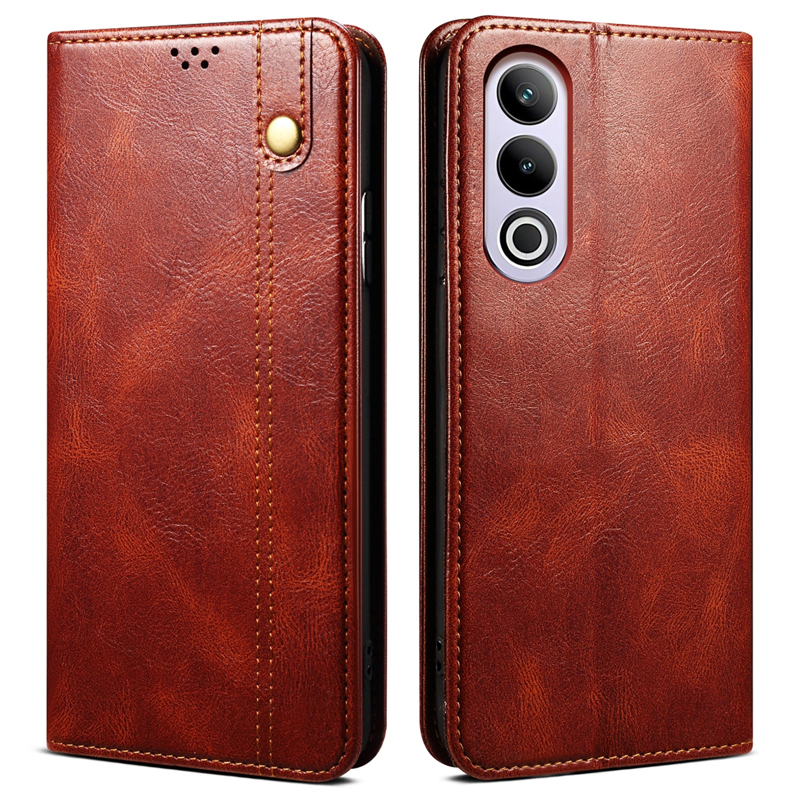 For OnePlus Nord CE4 5G / Ace 3V 5G Phone Case Leather Flip Wholesale Wallet Cover - Brown