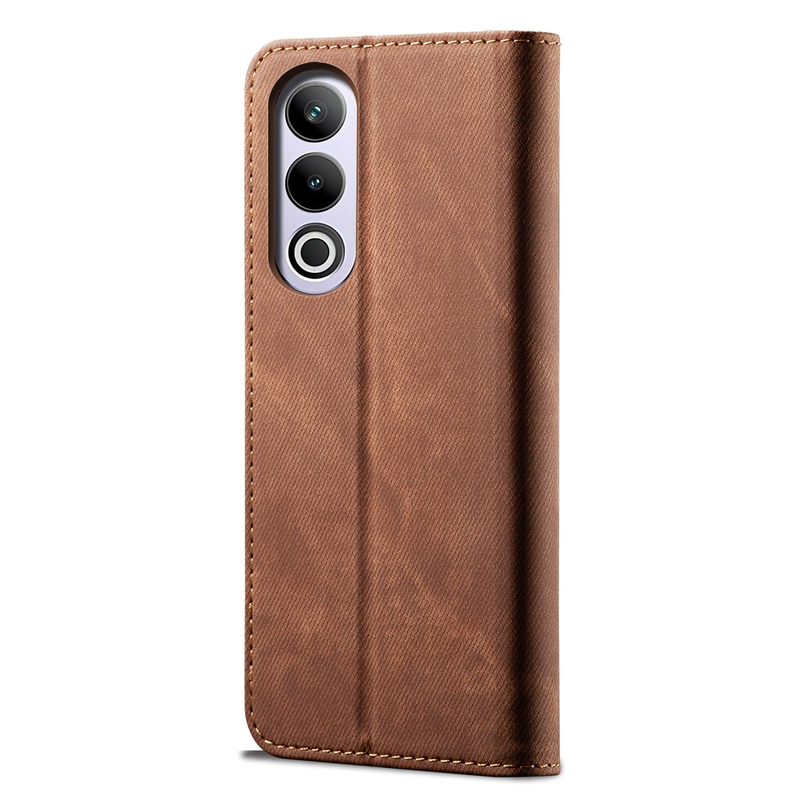 For OnePlus Nord CE4 5G / Ace 3V 5G Case Bump Proof Leather+TPU Stand View Phone Cover - Coffee