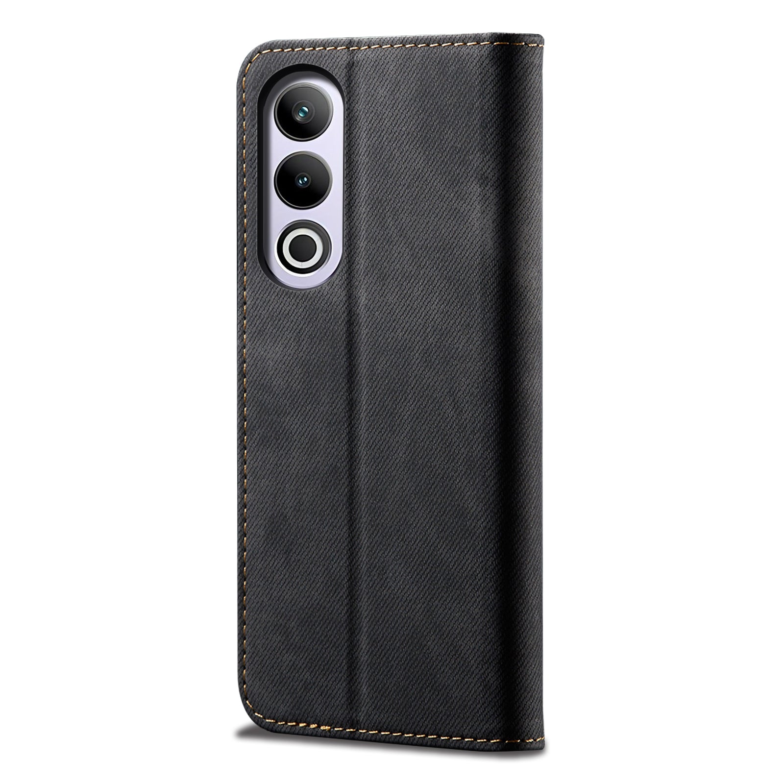 For OnePlus Nord CE4 5G / Ace 3V 5G Case Bump Proof Leather+TPU Stand View Phone Cover - Black