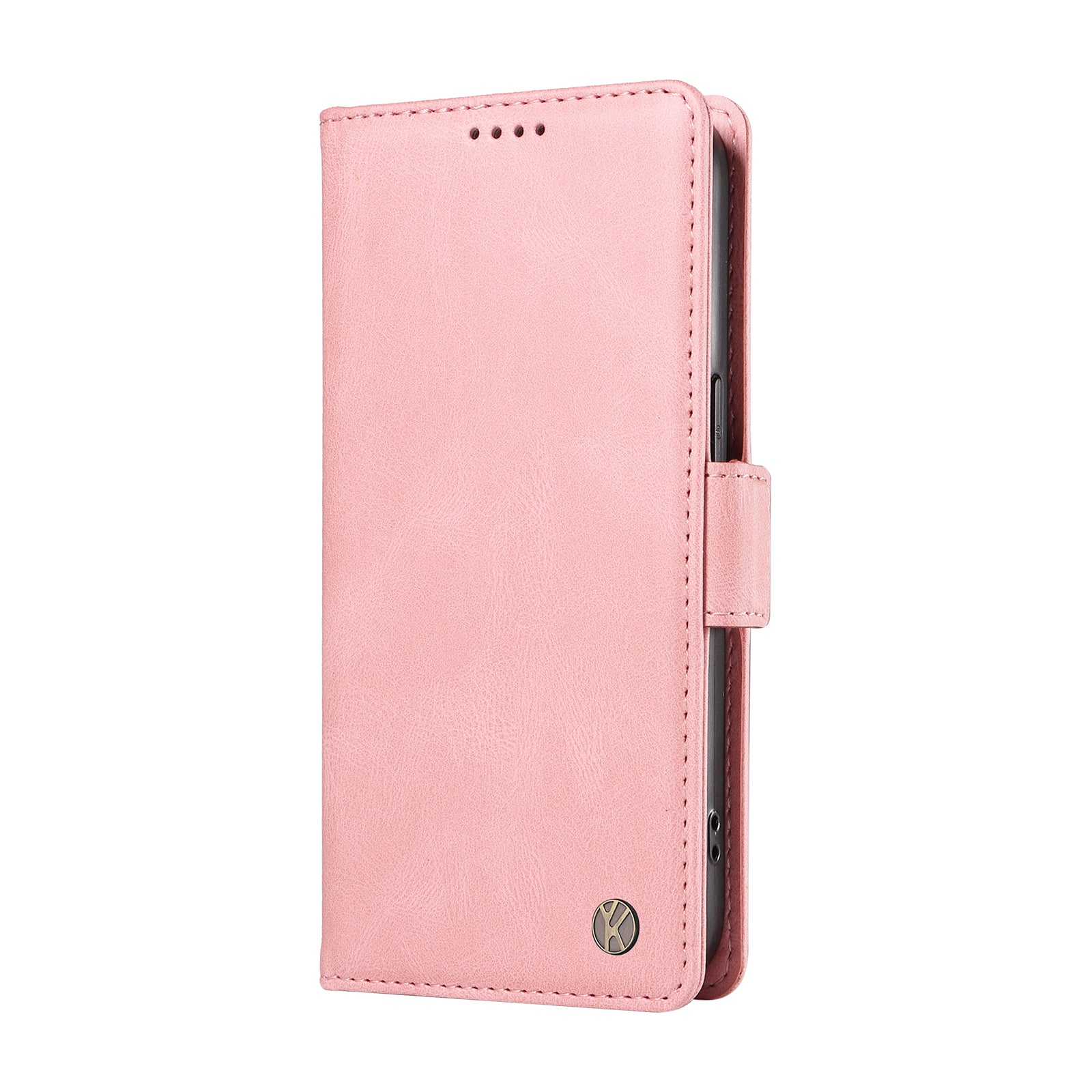 YIKATU YK-005 For Realme 12 Case PU Leather Skin-touch Wallet Flip Phone Cover - Pink