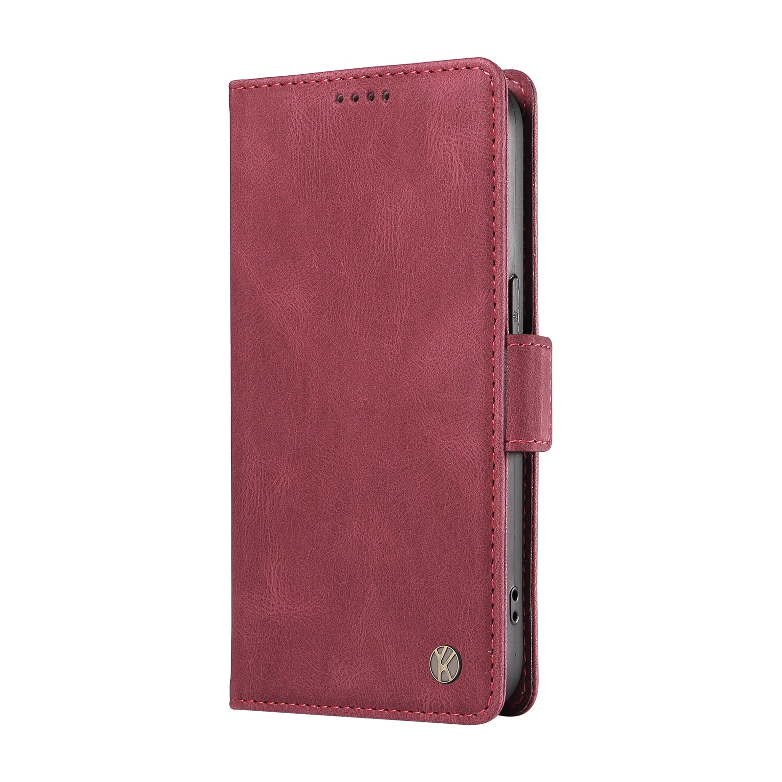 YIKATU YK-005 For Oppo Reno11 F 5G / F25 Pro 5G Leather Phone Case Stand Wallet Cover - Wine Red